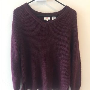 Levi's chunky maroon sweater